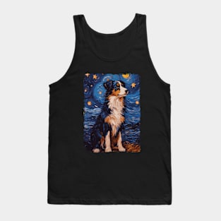 Australian Shepherd Starry Night Tank Top